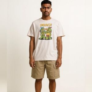 Peace Collective Cream Ninja Turtles Peace Tee